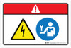 Danger: Electric Shock Hazard Read User Guide Before Operating (Wordless ISO/ANSI) - Label
