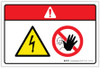 Danger: Electric Shock Hazard Stay Away (Wordless ISO/ANSI) - Label