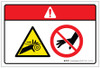 Danger: Entanglement Do Not Touch (Wordless ISO/ANSI) - Label