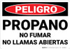 Danger: Spanish Propane No Smoking Open Flame - Wall Sign