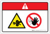 Danger: Entanglement Hazard Stay Clear (Wordless ISO/ANSI) - Label