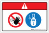 Danger: Equipment Starts Automatically Lockout Tagout (Wordless ISO/ANSI) - Label