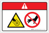 Danger: Hand Impeller Blade Hazard (Wordless ISO/ANSI) - Label Danger: Hand Impeller Blade Hazard (Wordless ISO/ANSI) - Label
