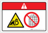 Danger: Notched Belt Drive Hand Entanglement Hazard (Wordless ISO/ANSI) - Label Danger: Notched Belt Drive Hand Entanglement Hazard (Wordless ISO/ANSI) - Label