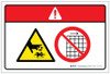 Danger: Rotating Blade Cutting of Hands Or Fingers (Wordless ISO/ANSI) - Label Danger: Rotating Blade Cutting of Hands Or Fingers (Wordless ISO/ANSI) - Label