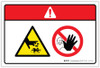 Danger: Rotating Blade Hazard Stay Clear (Wordless ISO/ANSI) - Label Danger: Rotating Blade Hazard Stay Clear (Wordless ISO/ANSI) - Label