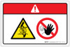Danger: Rotating Blade Stay Clear (Wordless ISO/ANSI) - Label