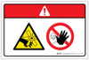Danger: Rotating Fan Blade Hazard Stay Clear (Wordless ISO/ANSI) - Label Danger: Rotating Fan Blade Hazard Stay Clear (Wordless ISO/ANSI) - Label