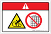 Danger: Triangle Pinch Point Hand Entanglement Hazard Stay Clear (Wordless ISO/ANSI) - Label