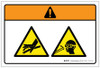 Warning: High Pressure Fluid Hazard (Wordless ISO/ANSI) - Label