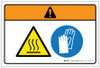 Warning: Hot Oven (Wordless ISO/ANSI) - Label Warning: Hot Oven (Wordless ISO/ANSI) - Label