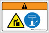 Warning: Lift Hazard (Wordless ISO/ANSI) - Label Warning: Lift Hazard (Wordless ISO/ANSI) - Label