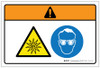Warning: Ultraviolet (UV) Radiation No Admittance Without UV Eye Protection (Wordless ISO/ANSI) - Label Warning: Ultraviolet (UV) Radiation No Admittance Without UV Eye Protection (Wordless ISO/ANSI) - Label