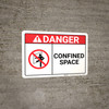 Danger: Confined Space With Icon ANSI - Wall Sign Danger: Confined Space With Icon ANSI - Wall Sign