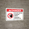 Danger: Do Not Enter Confined Space Authorized Personnel ANSI - Wall Sign Danger: Do Not Enter Confined Space Authorized Personnel ANSI - Wall Sign