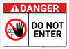 Danger: Do Not Enter With Icon ANSI - Wall Sign Danger: Do Not Enter With Icon ANSI - Wall Sign