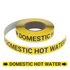 Domestic Hot Water (Yellow) - Pipe Marking Roll