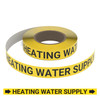 Heating Water Supply (Yellow) - Pipe Marking Roll