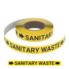 Sanitary Waste (Yellow) - Pipe Marking Roll