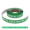 Domestic Cold Water Supply - Pipe Marking Roll