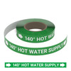 140 Degrees Hot Water Supply - Pipe Marking Roll
