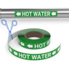 Hot Water (Green) - Pipe Marking Roll
