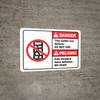 Danger: Ladder Has Defects Do Not Use Bilingual Spanish ANSI - Wall Sign