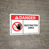 Danger: Restricted Area With Icon ANSI - Wall Sign