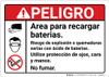 Danger: Battery Charging Area Spanish ANSI - Wall Sign