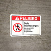 Danger: Forklifts Only Spanish ANSI - Wall Sign