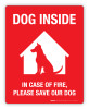 Dog Inside - In Case of Fire, Please Save Our Dog - Label Dog Inside - In Case of Fire, Please Save Our Dog - Label