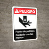 Danger: Spanish Pinch Points Watch Hands Spanish ANSI - Wall Sign Danger: Spanish Pinch Points Watch Hands Spanish ANSI - Wall Sign