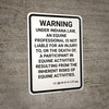 Indiana Equine Liability IN - Wall Sign Indiana Equine Liability IN - Wall Sign