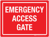 Emergency Access Gate Red Landscape - Wall Sign Emergency Access Gate Red Landscape - Wall Sign