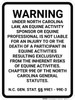 North Carolina Equine Liability NC - Wall Sign North Carolina Equine Liability NC - Wall Sign