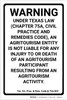 Texas Equine Liability TX - Wall Sign Texas Equine Liability TX - Wall Sign