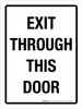 Exit This Door Portrait - Wall Sign