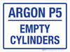 Argon P5 Empty Cylinders Landscape - Wall Sign