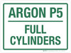 Argon P5 Full Cylinders Landscape - Wall Sign Argon P5 Full Cylinders Landscape - Wall Sign