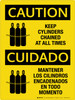 Caution: Keep All Cylinders Double Chained Portrait - Wall Sign Caution: Keep All Cylinders Double Chained Portrait - Wall Sign