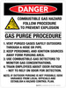 Danger: Combustible Gas Hazard Follow Procedure To Prevent Explosion Portrait - Wall Sign Danger: Combustible Gas Hazard Follow Procedure To Prevent Explosion Portrait - Wall Sign