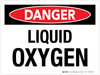 Danger: Liquid Oxygen Landscape - Wall Sign Danger: Liquid Oxygen Landscape - Wall Sign