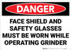 Danger: Hard Hat Safety Glasses Work Gloves Work Boots Must be Worn - Wall Sign