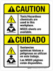Caution: Toxic Hazardous Chemicals Are Used In This Workplace Portrait - MSDS Available Bilingual ANSI - Wall Sign Caution: Toxic Hazardous Chemicals Are Used In This Workplace Portrait - MSDS Available Bilingual ANSI - Wall Sign