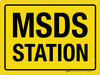 MSDS Station Yellow Landscape - Wall Sign