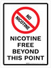 No Nicotine - Nicotine Free Beyond This Point Portrait - Wall Sign