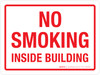 No Smoking Inside Building Landscape - Wall Sign
