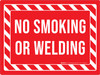 No Smoking Or Welding Landscape - Wall Sign No Smoking Or Welding Landscape - Wall Sign