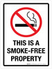 This Is A Smoke-Free Property Portrait - Wall Sign