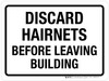 Discard Hairnets Before Leaving Building Landscape - Wall Sign